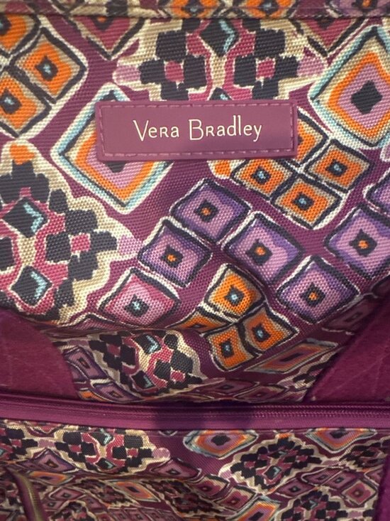 Vera Bradley Retired Lighten Up Journey Backpack Purple Geo Print Travel Bag main image 9